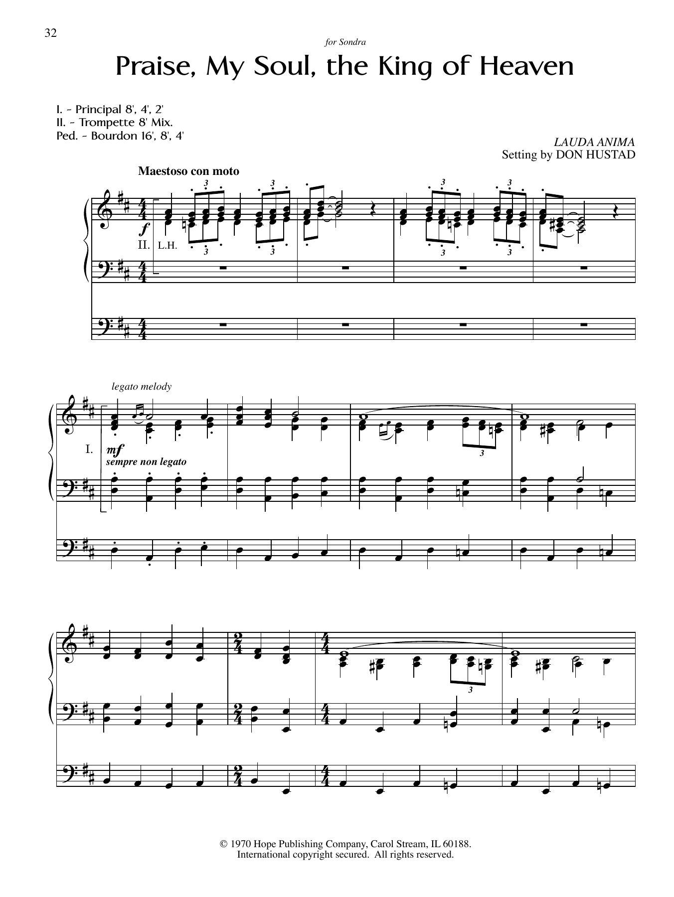 Download Don Hustad Praise, My Soul, the King of Heaven Sheet Music