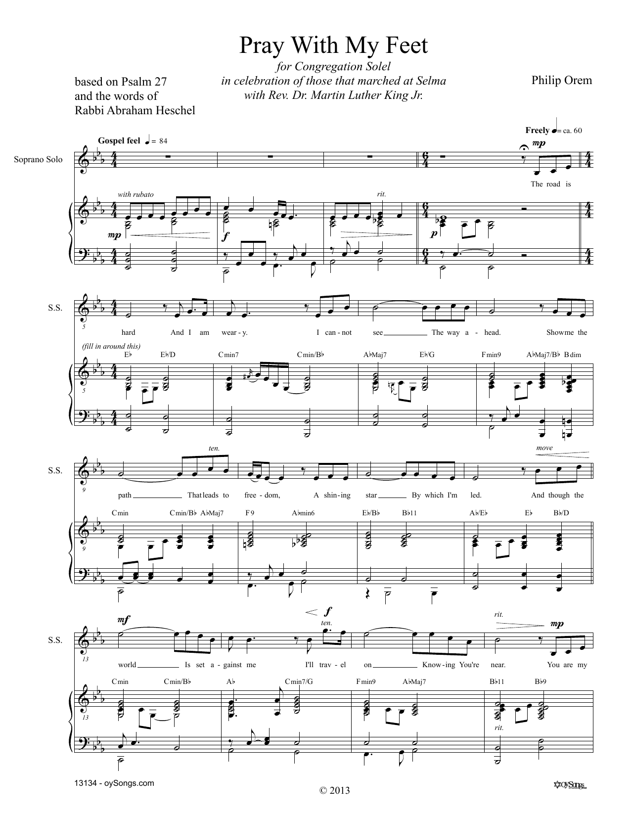 Download Philip Orem Pray With My Feet Sheet Music