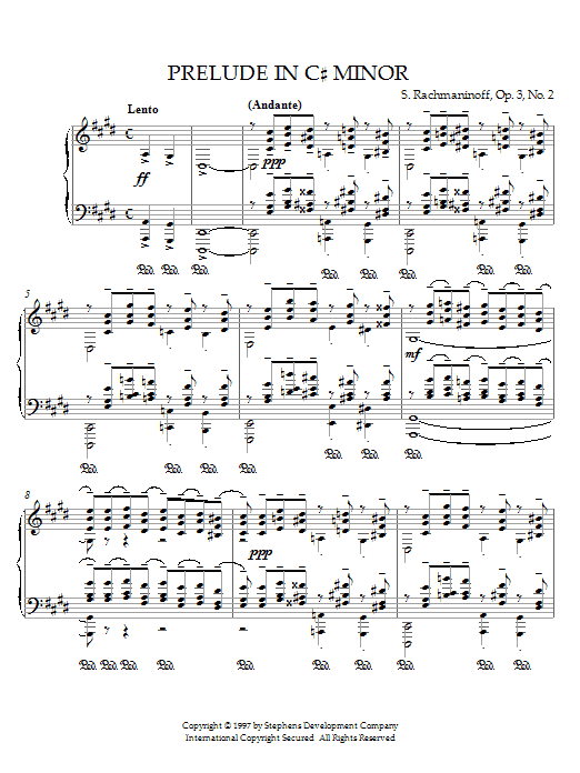 Download Sergei Rachmaninoff Prelude in C# Minor, Op.3, No.2 Sheet Music