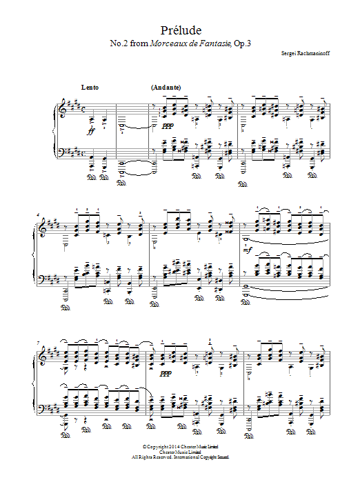 Download Sergei Rachmaninoff Prelude (No.2 from Morceaux de Fantasie Sheet Music