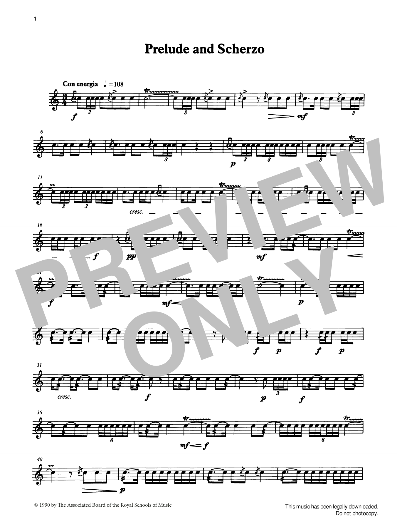 Download Ian Wright and Kevin Hathaway Prelude and Scherzo from Graded Music f Sheet Music