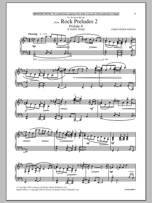 Download Christopher Norton Prelude II (Country Song) (from Rock Pr Sheet Music