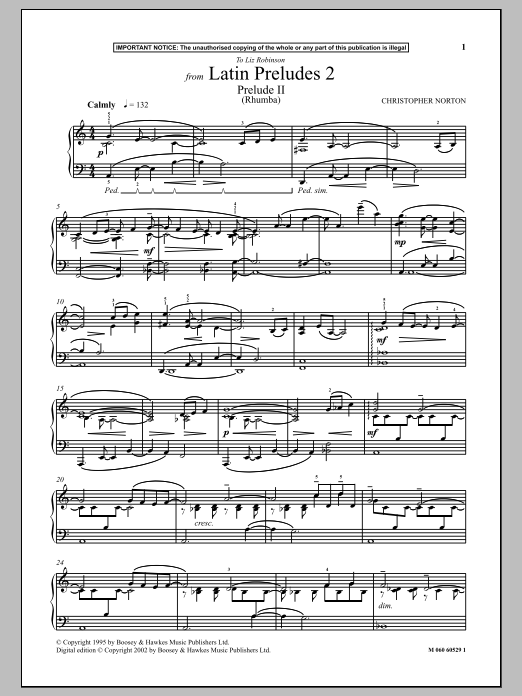 Download Christopher Norton Prelude II (Rhumba) (from Latin Prelude Sheet Music