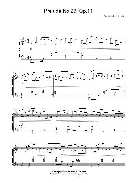 Download Alexander Scriabin Prelude No.23, Op.11 Sheet Music