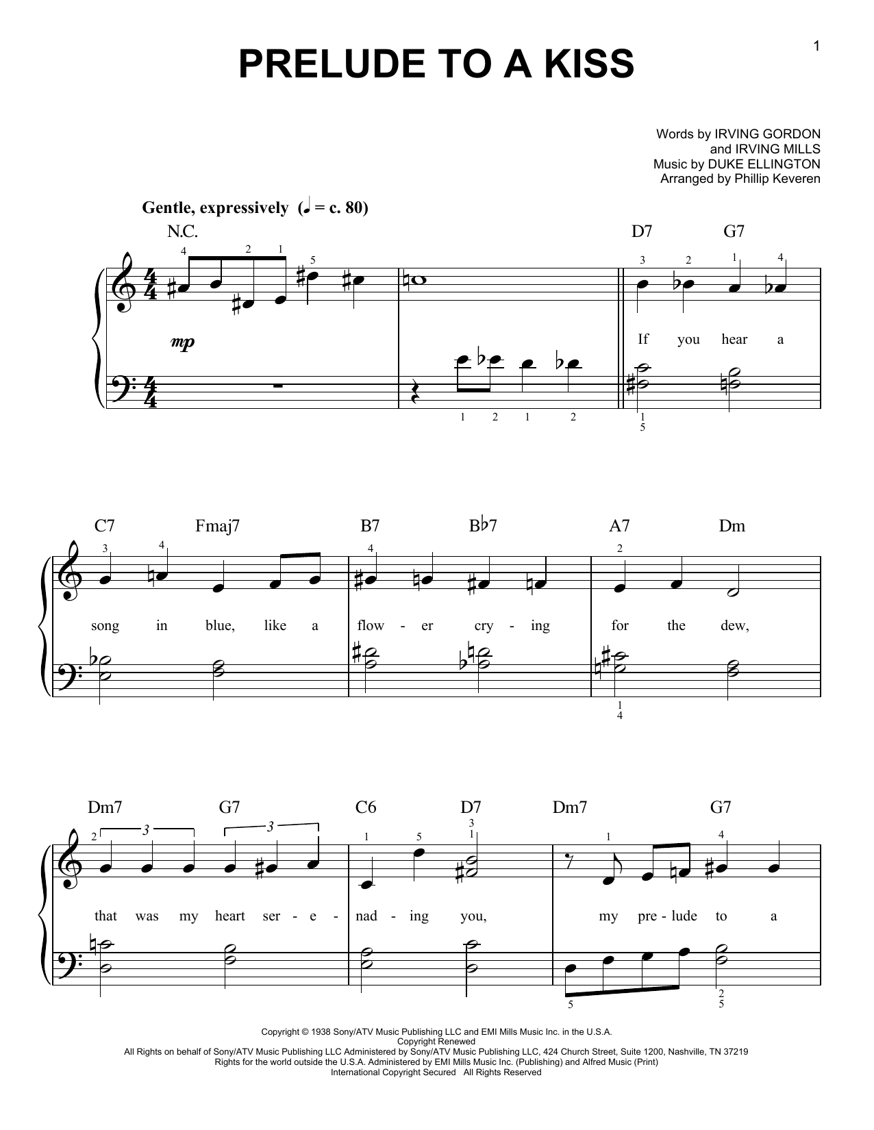 Download Duke Ellington Prelude To A Kiss (arr. Phillip Keveren Sheet Music