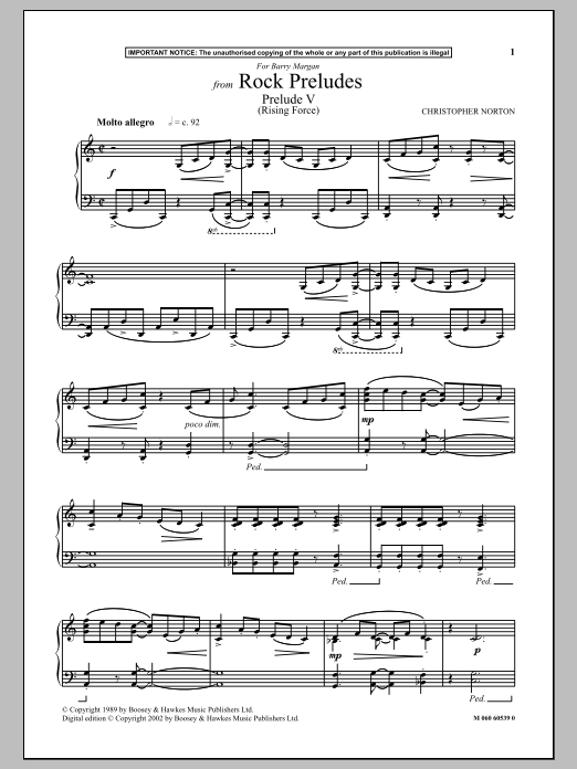 Download Christopher Norton Prelude V (Rising Force) (from Rock Pre Sheet Music