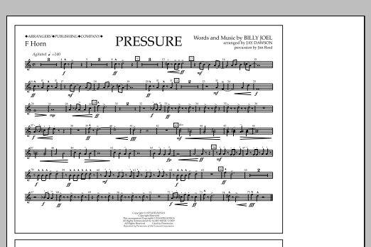 Download Jay Dawson Pressure - F Horn Sheet Music