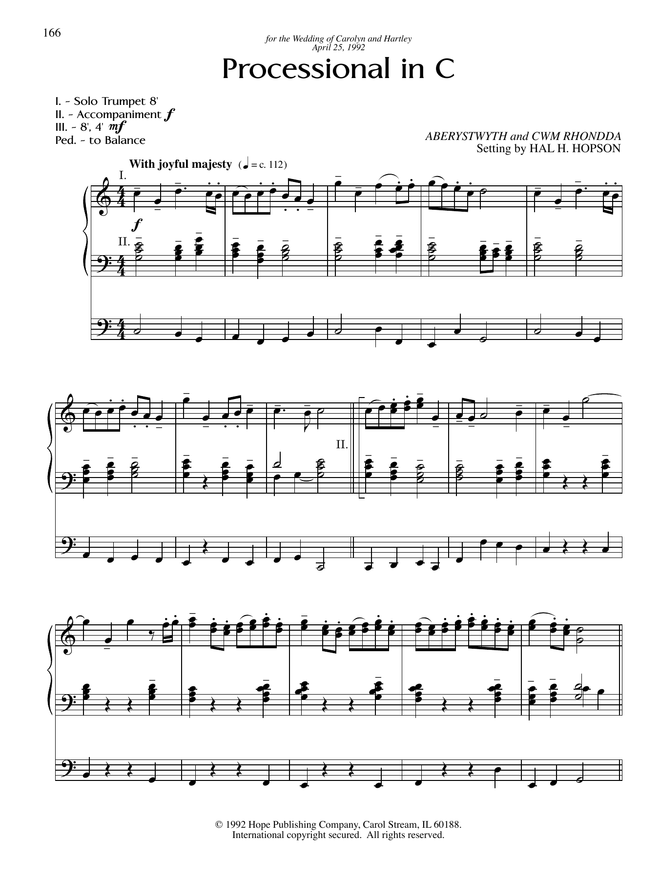 Download Hal H. Hopson Processional in C Sheet Music