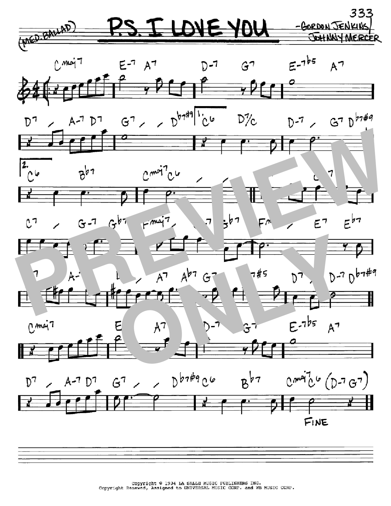 Download The Hilltoppers P.S. I Love You Sheet Music