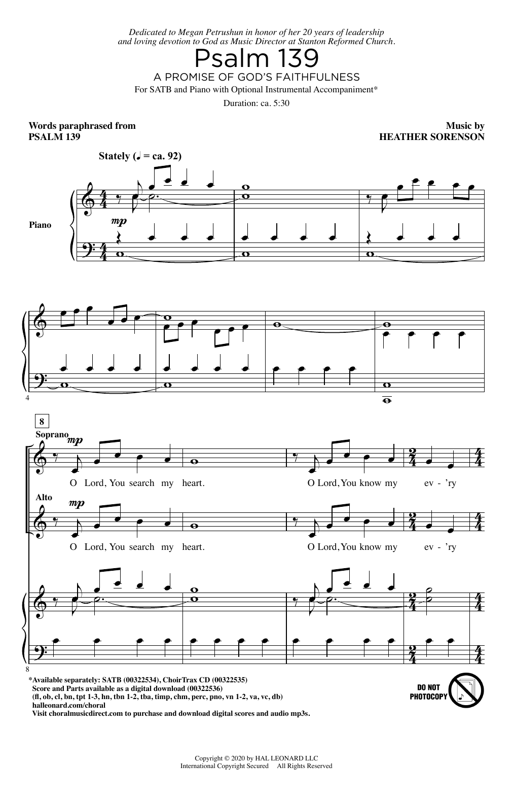 Download Heather Sorenson Psalm 139 (A Promise of God's Faithfuln Sheet Music