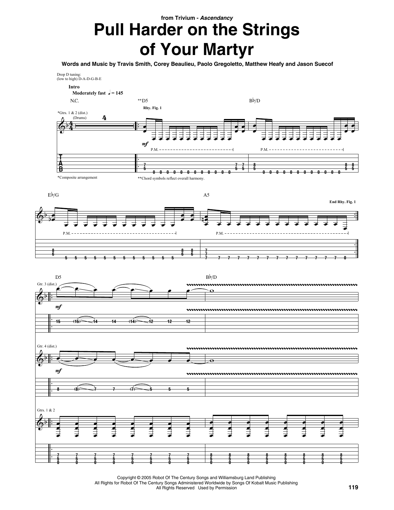 Download Trivium Pull Harder On The Strings Of Your Mart Sheet Music
