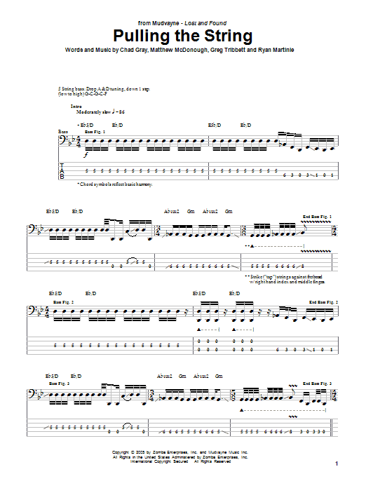 Download Mudvayne Pulling The String Sheet Music