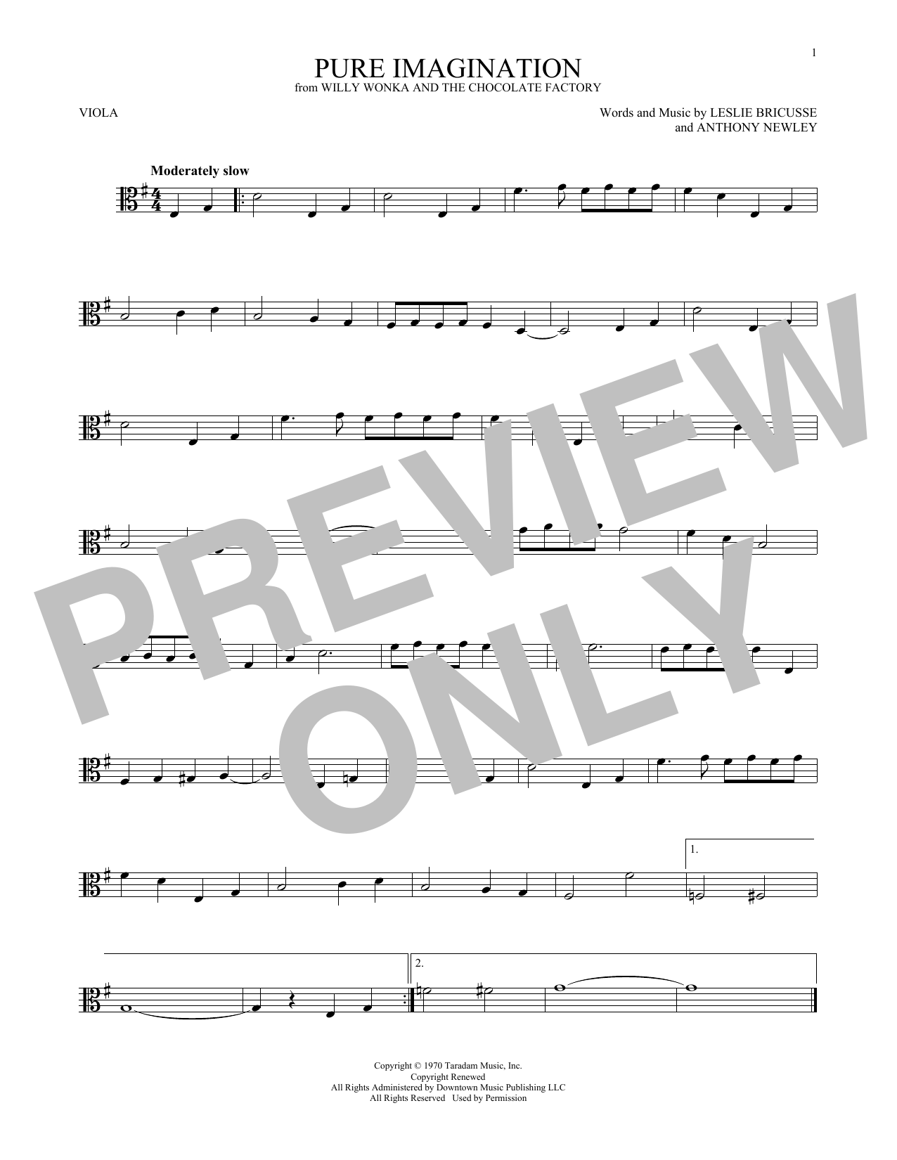 Download Gene Wilder Pure Imagination (from Willy Wonka & Th Sheet Music
