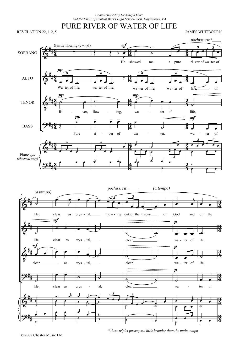 Download James Whitbourn Pure River Of Water Of Life Sheet Music
