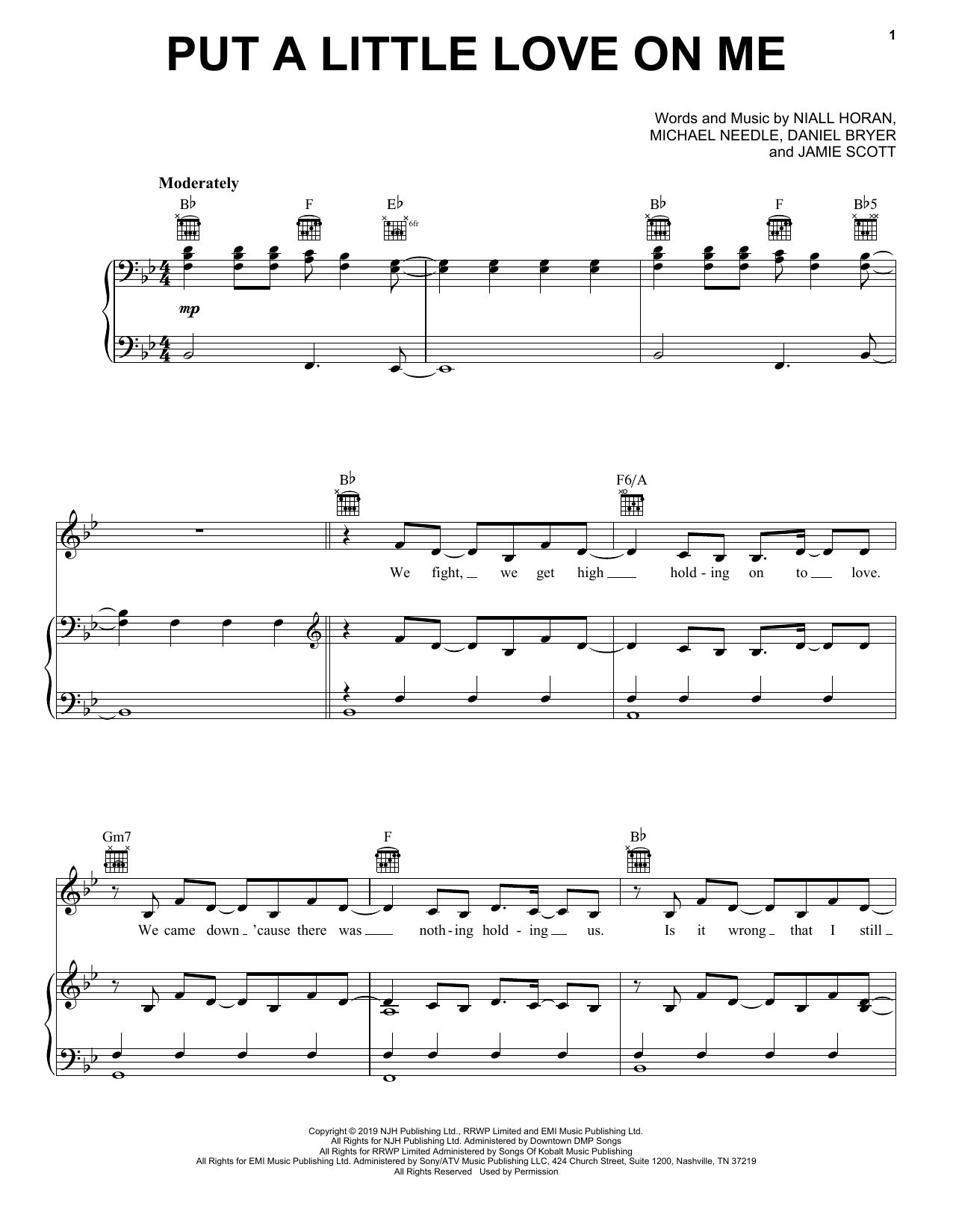 Download Niall Horan Put A Little Love On Me Sheet Music