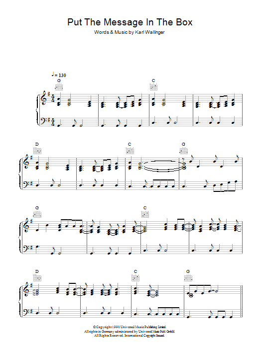 Download World Party Put The Message In The Box Sheet Music