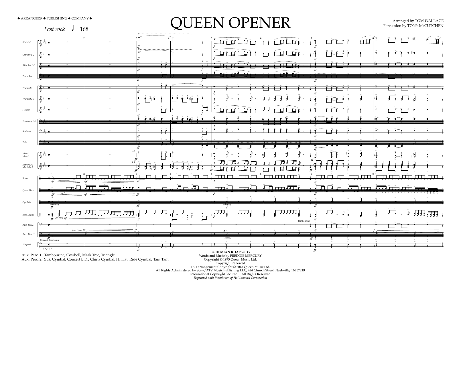 Download Tom Wallace Queen Opener - Full Score Sheet Music