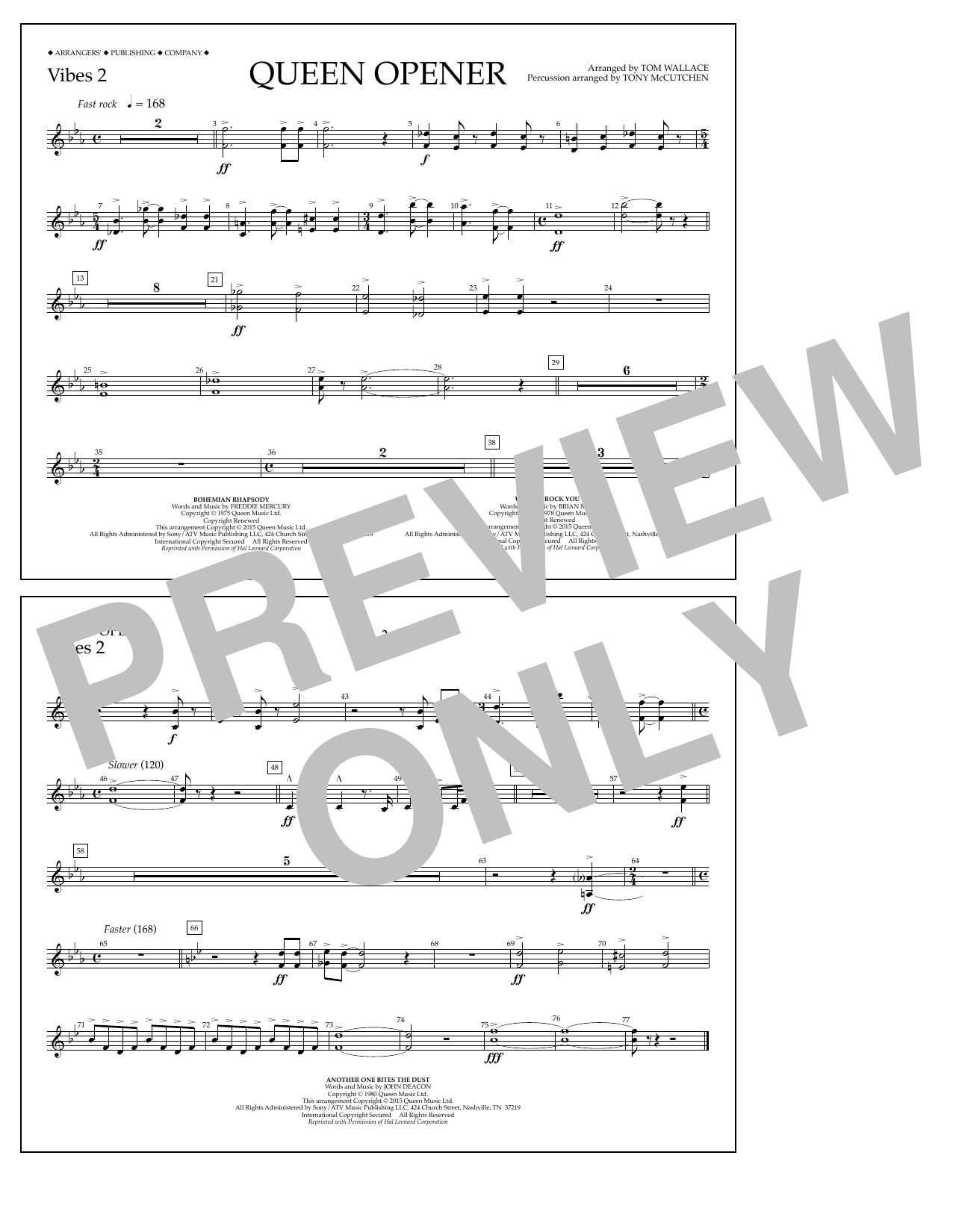 Download Tom Wallace Queen Opener - Vibes 2 Sheet Music