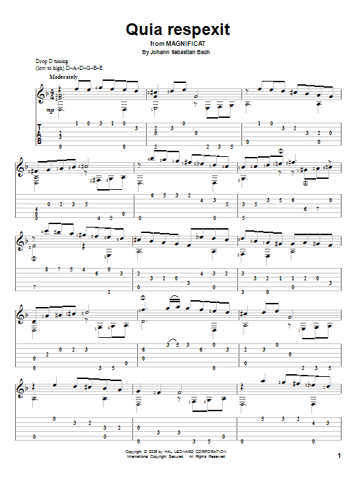 Johann Sebastian Bach Quia Respexit sheet music notes printable PDF score