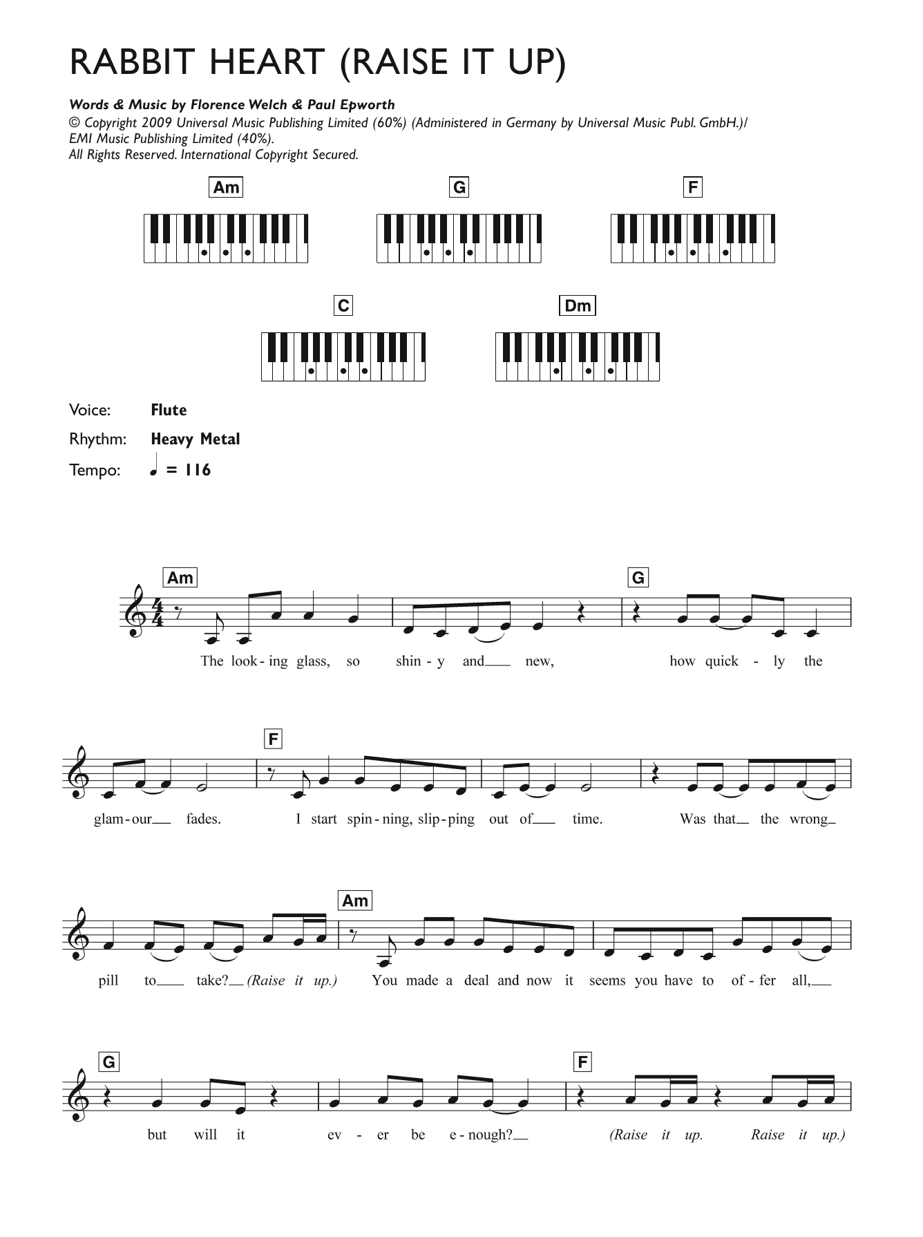 Download Florence And The Machine Rabbit Heart (Raise It Up) Sheet Music