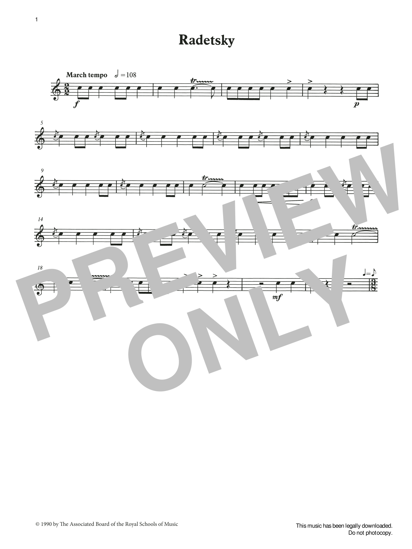 Download Ian Wright and Kevin Hathaway Radetsky from Graded Music for Snare Dr Sheet Music
