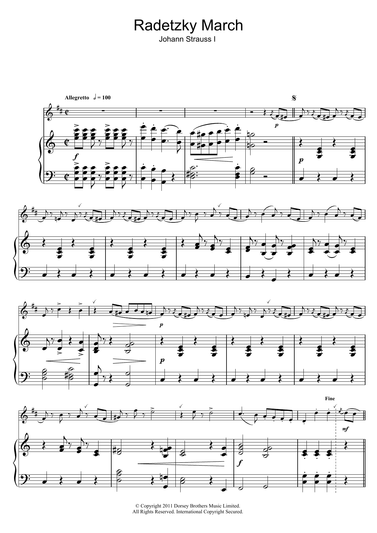 Download Johann Strauss I Radetzky March Op. 228 Sheet Music
