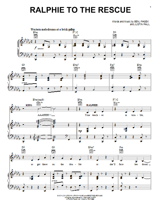 Download Pasek & Paul Ralphie To The Rescue Sheet Music