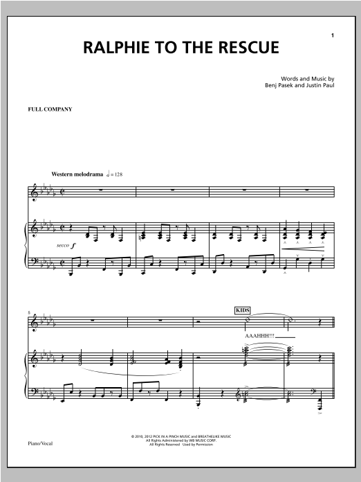 Download Pasek & Paul Ralphie To The Rescue Sheet Music