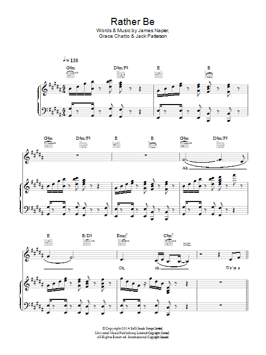 Download Clean Bandit Rather Be Sheet Music
