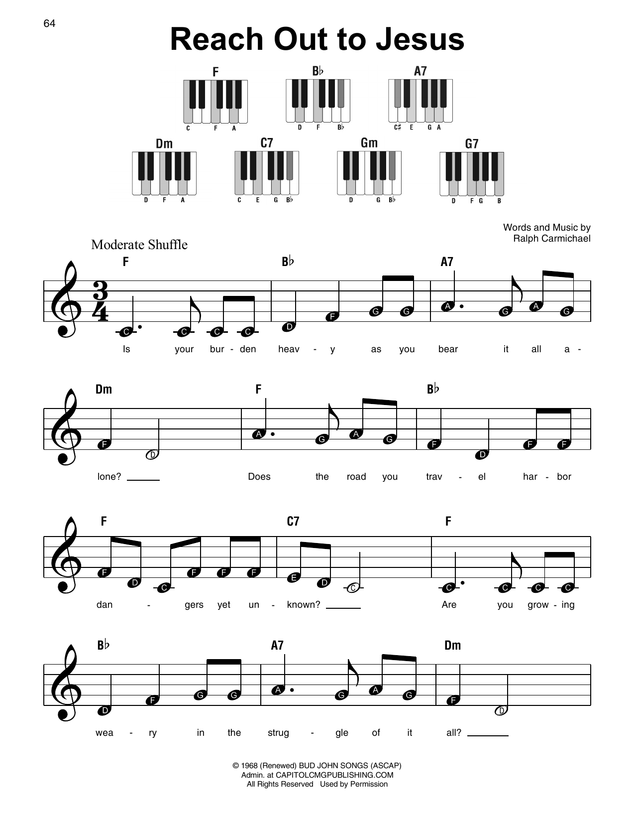 Download Elvis Presley Reach Out To Jesus Sheet Music