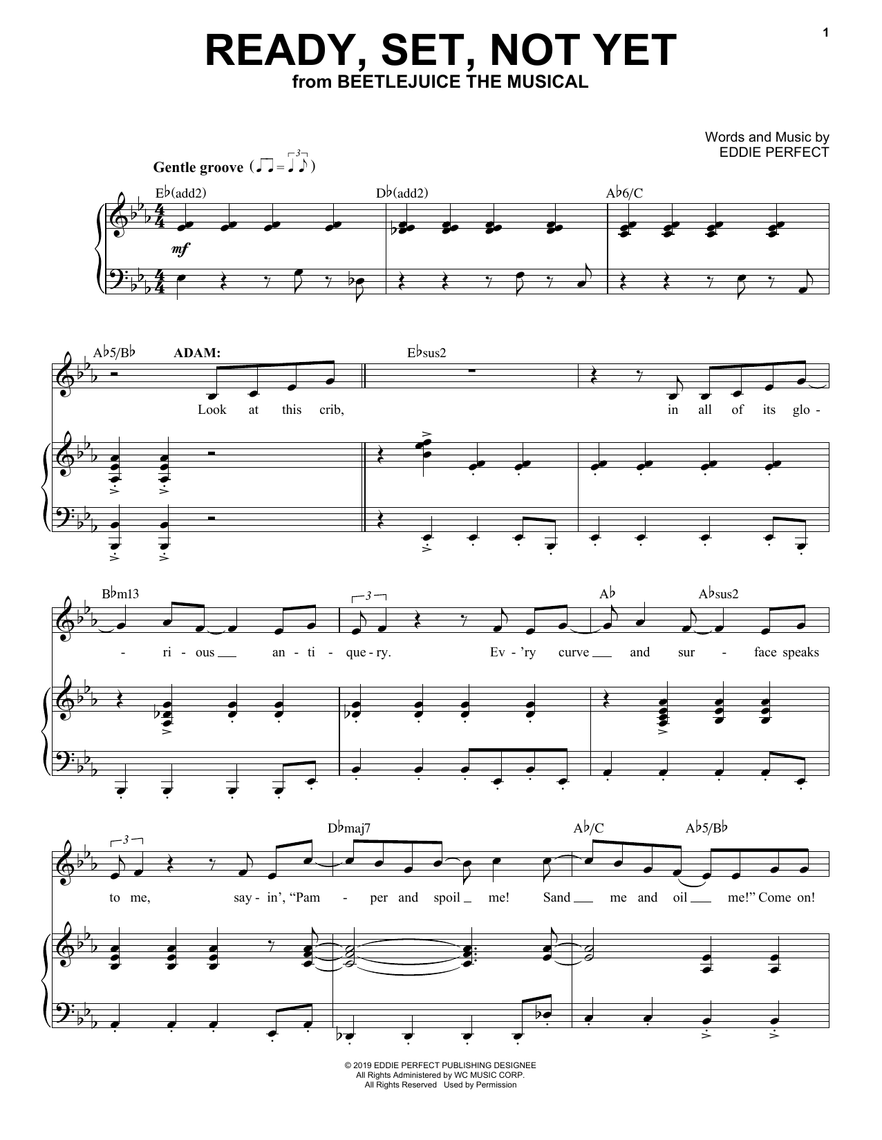 Download Eddie Perfect Ready, Set, Not Yet (from Beetlejuice T Sheet Music