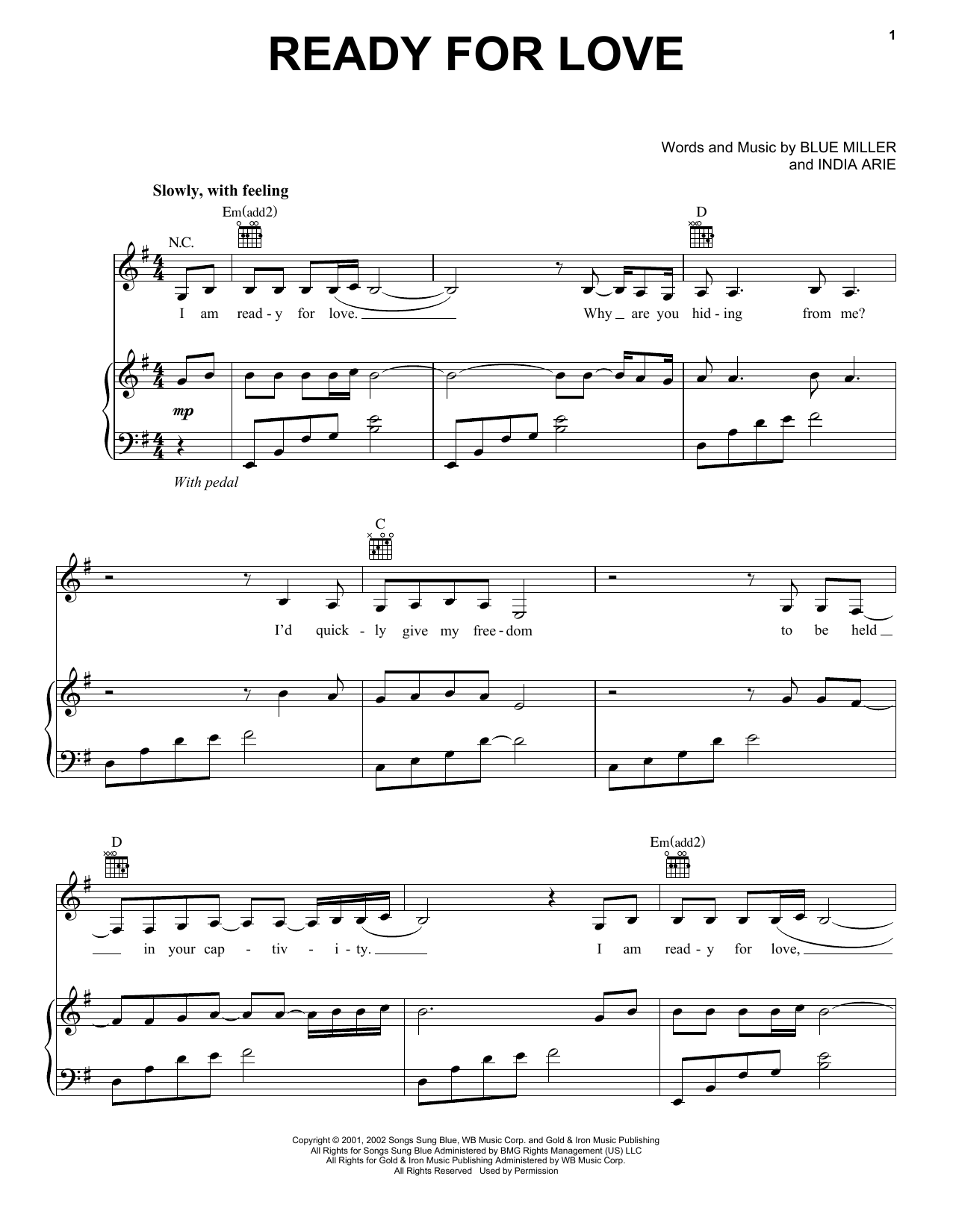 Download India Arie Ready For Love Sheet Music