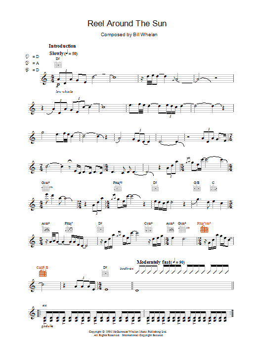 Bill Whelan Reel Around The Sun (from Riverdance) sheet music notes printable PDF score