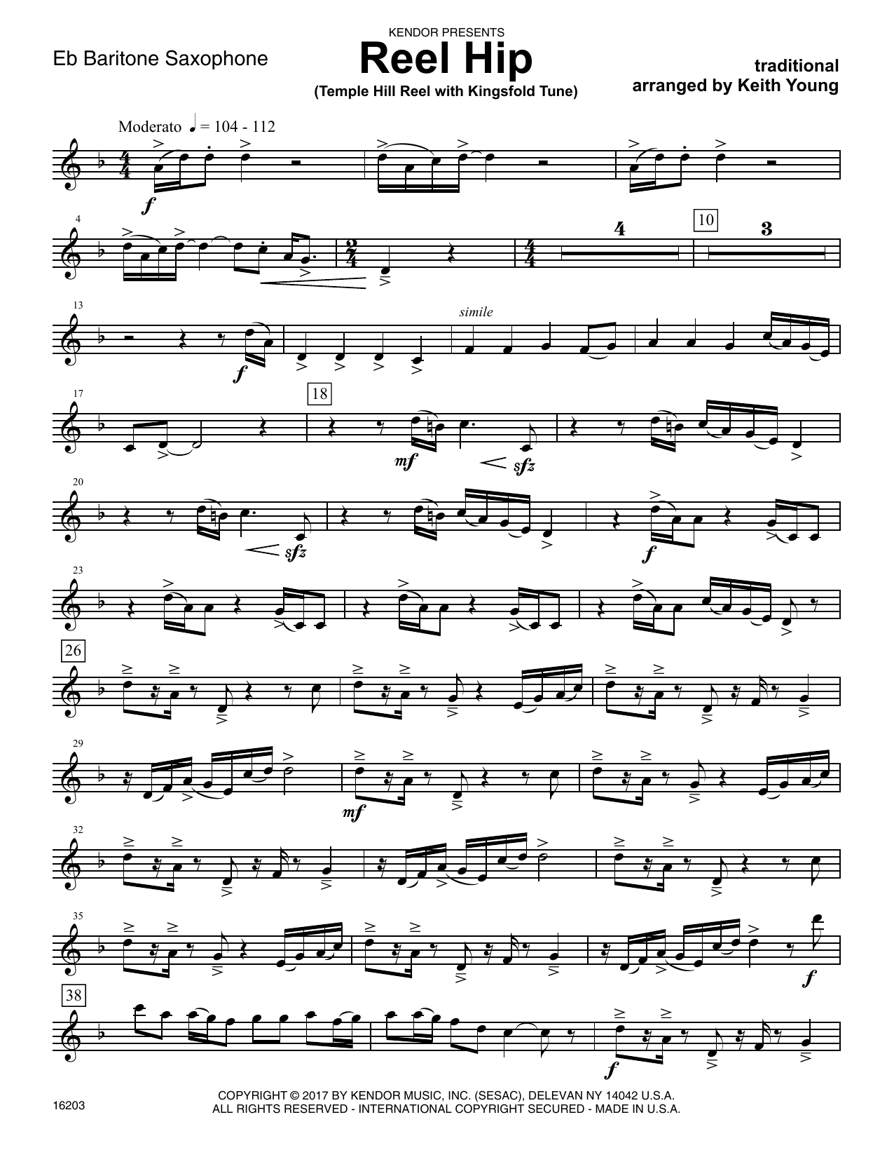 Download Keith Young Reel Hip (Temple Hill Reel with Kingsfo Sheet Music