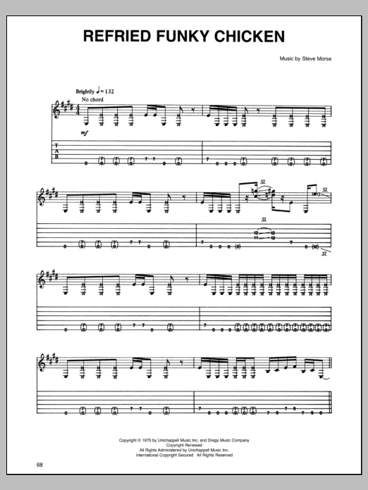 Download Dixie Dregs Refried Funky Chicken Sheet Music