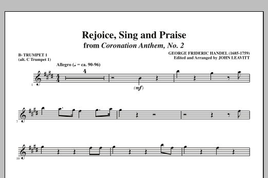 Download John Leavitt Rejoice, Sing And Praise - Bb Trumpet 1 Sheet Music