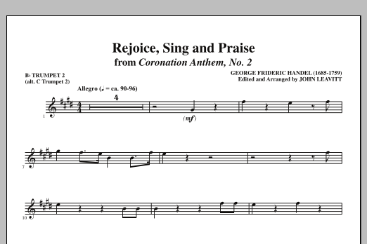 Download John Leavitt Rejoice, Sing And Praise - Bb Trumpet 2 Sheet Music