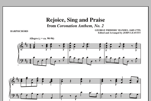 Download John Leavitt Rejoice, Sing And Praise - Harpsichord Sheet Music