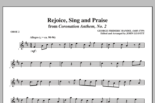Download John Leavitt Rejoice, Sing And Praise - Oboe 2 Sheet Music