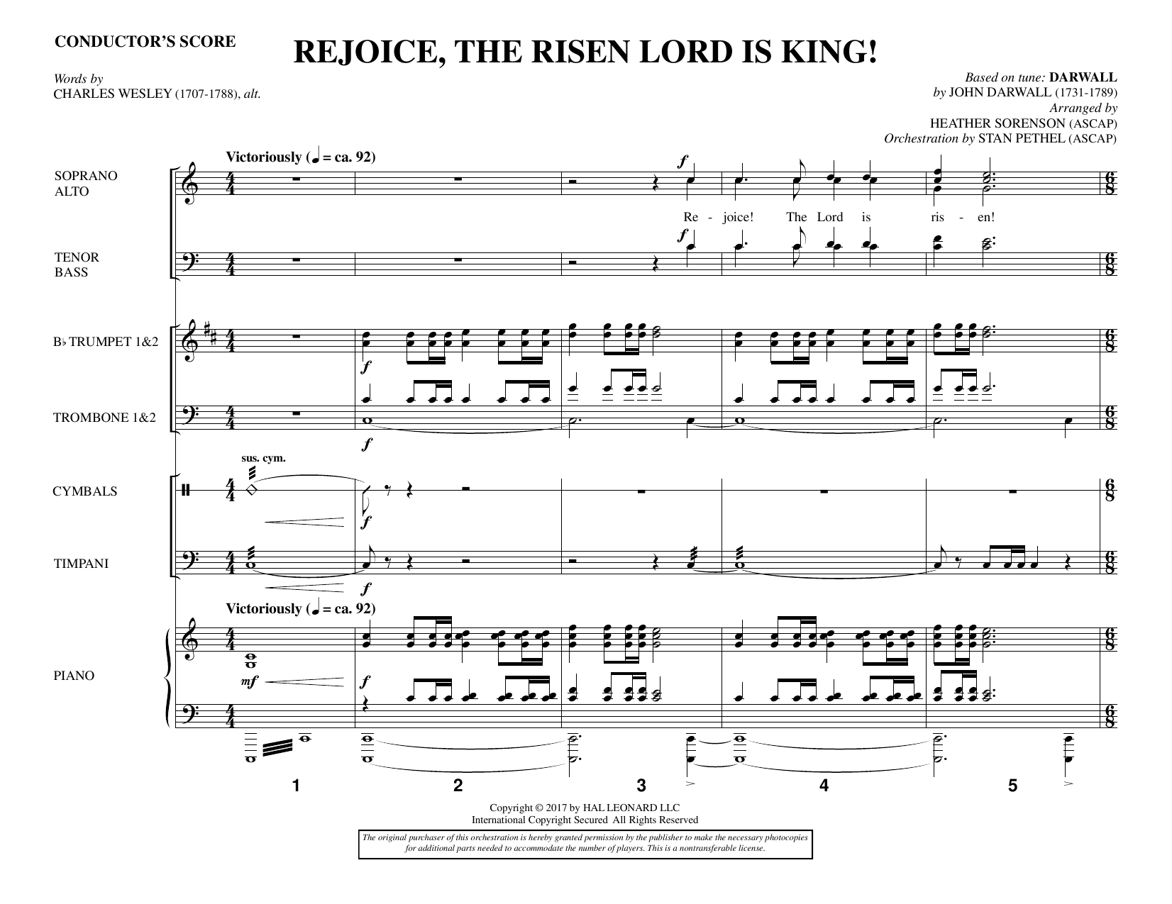 Download Heather Sorenson Rejoice, the Risen Lord Is King! - Full Sheet Music
