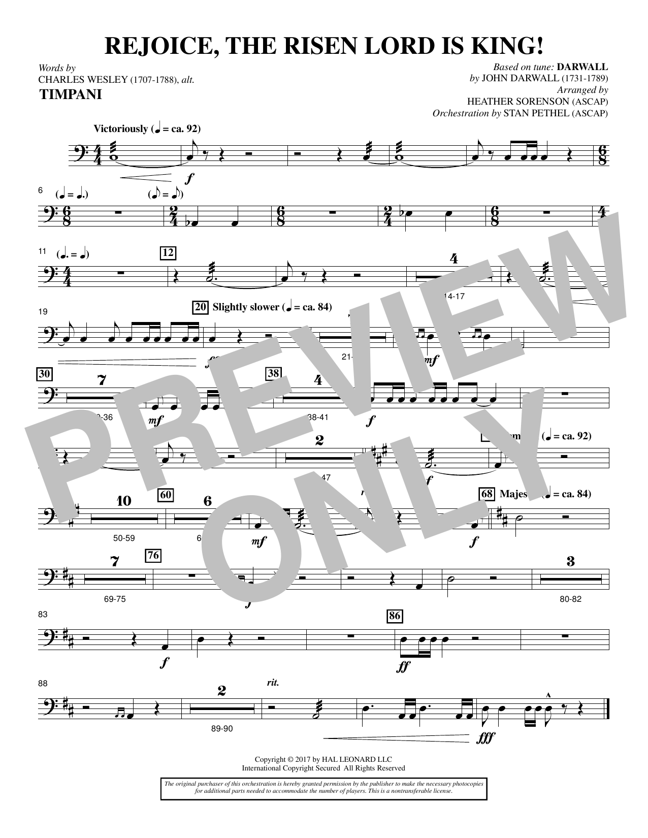 Download Heather Sorenson Rejoice, the Risen Lord Is King! - Timp Sheet Music