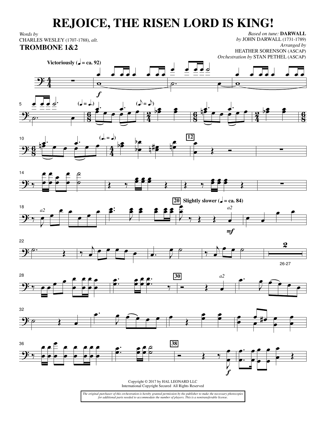 Download Heather Sorenson Rejoice, the Risen Lord Is King! - Trom Sheet Music
