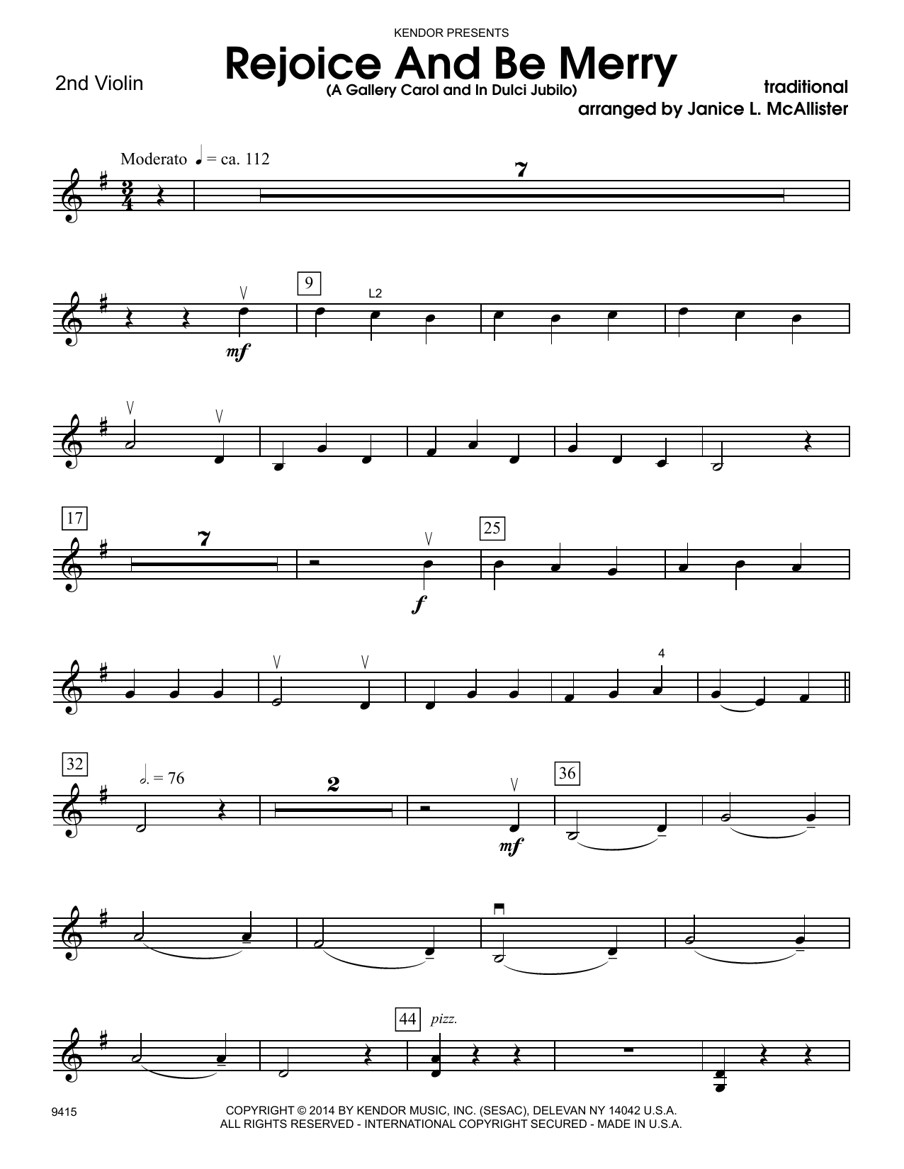 Download Janice L. McAllister Rejoice And Be Merry (A Gallery Carol a Sheet Music