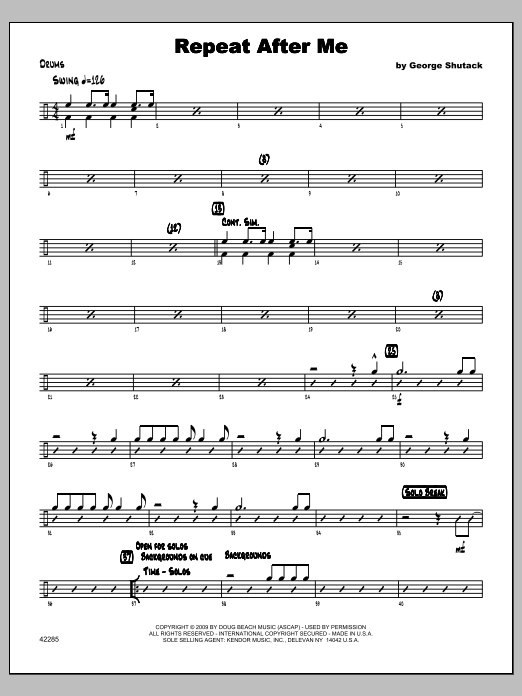 Download Shutack Repeat After Me - Drums Sheet Music