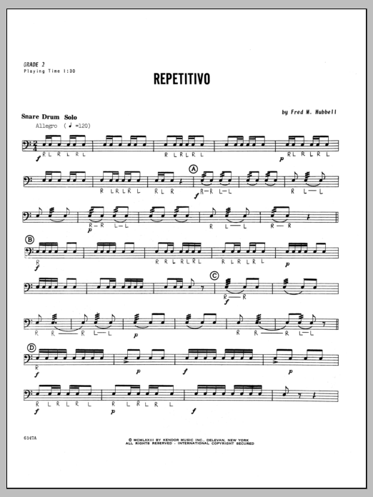 Download Hubbell Repetitivo Sheet Music
