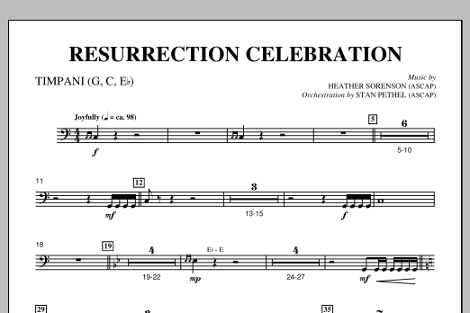 Download Heather Sorenson Resurrection Celebration - Timpani Sheet Music