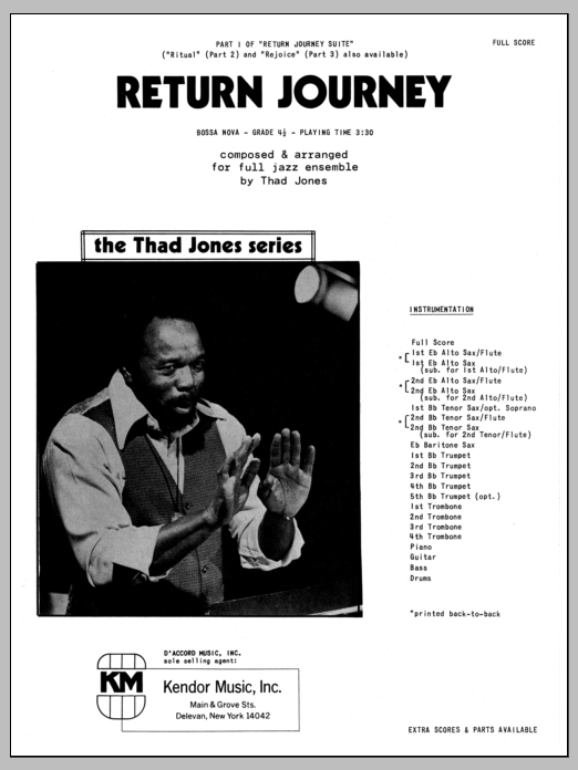 Download Thad Jones Return Journey - Full Score Sheet Music