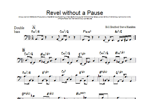 Download Bill Bruford Revel Without A Pause Sheet Music
