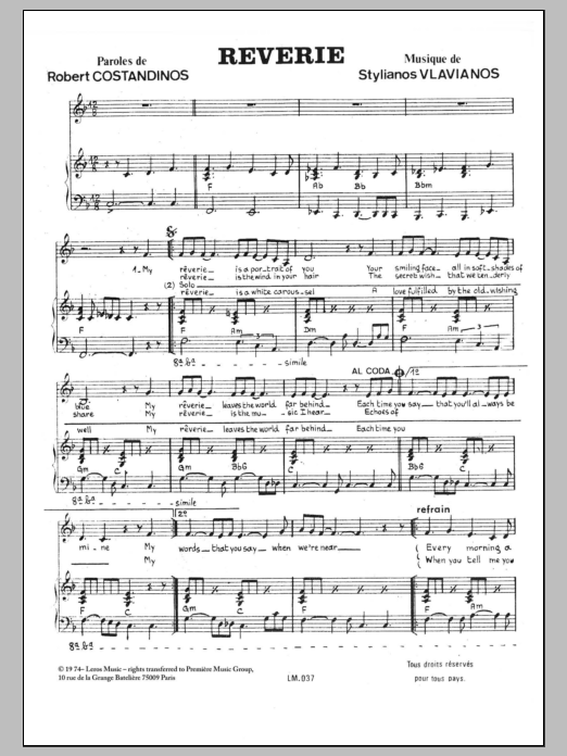Download Stylianos Vlavianos Reverie Sheet Music