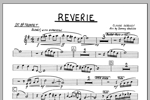 Download Sammy Nestico Reverie - 1st Bb Trumpet Sheet Music